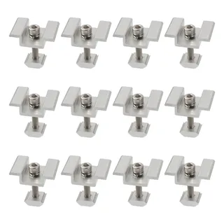 Lot douze pinces centrales panneaux solaires serrage moyen alliage…