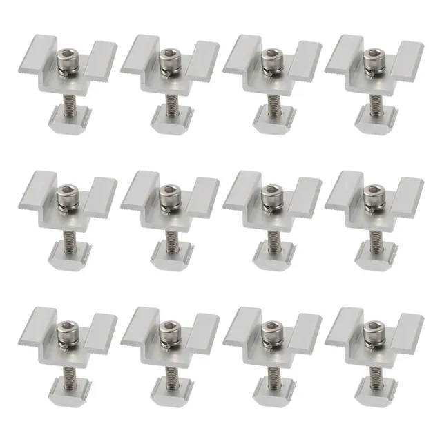 Lot douze pinces centrales panneaux solaires serrage…