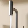 Robinet de lavabo gris en acier inoxydable – vue 6