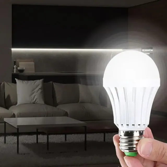 Ampoule LED rechargeable E27 bulbe A60 opalin diffuseur… – vue 3