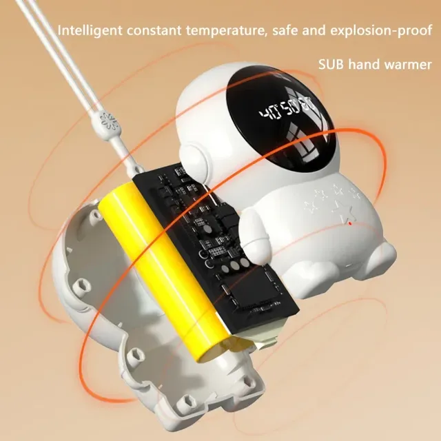 Chauffemains astronaute rechargeable portable chauffage… – vue 5