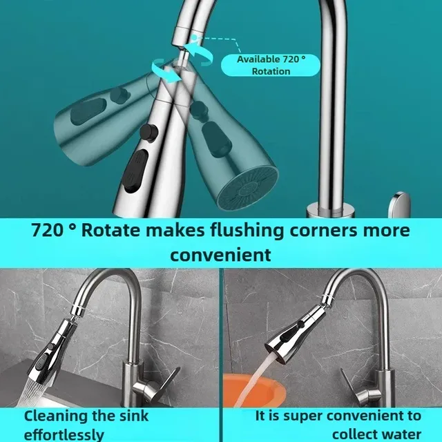 Robinet de cuisine chromé élégant 1 pièce – vue 6