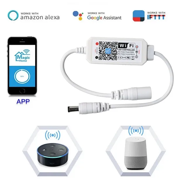 LED contrôleur WiFi intelligent DC 12 V 24 V variateur… – vue 5