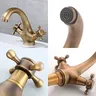 Robinet Antique grue d'eau chaude et froide Bronze… – vue 7