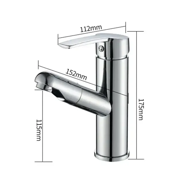 Robinet de lavabo de salle de bains extractible à… – vue 7