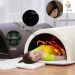 sauna dôme infrarouge lointain portable cabine sudation personnelle pierres jade germanium thermothérapie détox relaxation circulation modelage corporel coussin