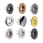 Couvercle de lavabo de salle de bains en laiton, rond, anneau de trop-plein d&rsquo;évier, accessoire de couvercle de trou, Pots d&rsquo;évier en céramique, insertion en cuivre, accessoires de lavabo chromés