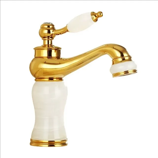Robinet de lavabo de salle de bains de luxe en or Rose – vue 6