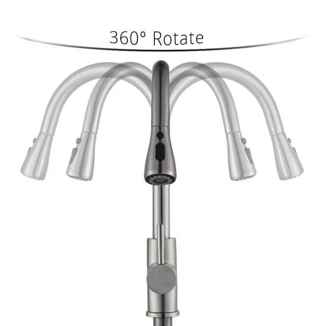 Robinet de cuisine en Nickel brossé – vue 3