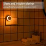 LED veilleuse capteur de nuit intelligent rond brancher… – vue 3