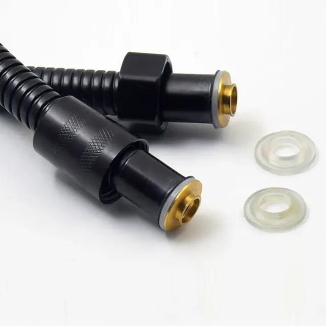 Tuyau de douche flexible en acier inoxydable noir – vue 5