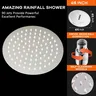 Pommeau de douche à effet de pluie carré/rond chromé de… – vue 5