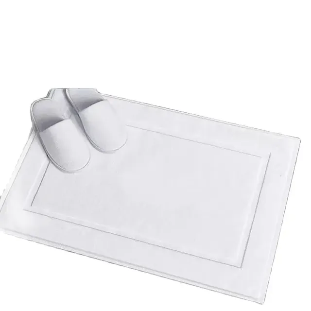 Serviette de sol blanche épaisse Jacquard SPA – vue 2