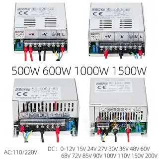 Alimentation électrique réglable 500W 600W 1000W 1500W 0-12V 15V 24V…