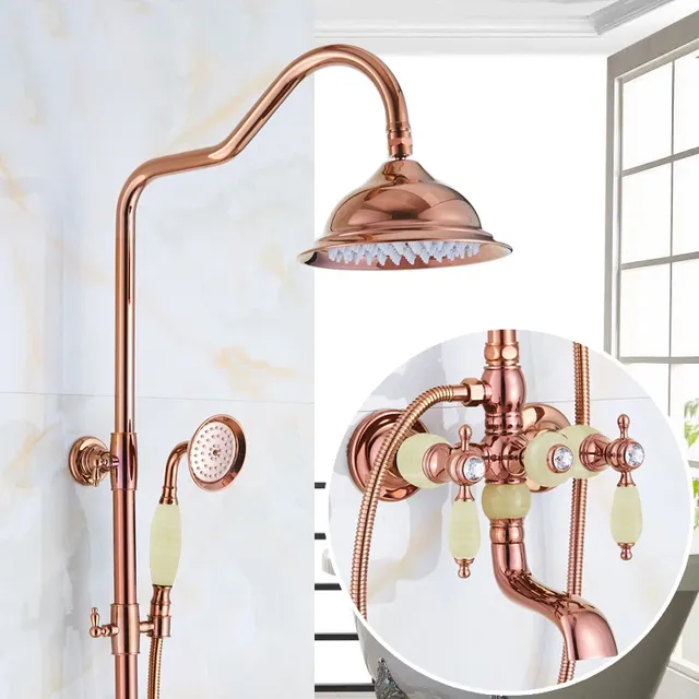 Pommeau douche mural laiton massif finition bronze… – vue 4