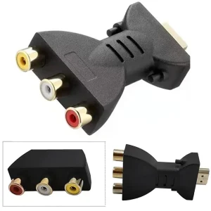 Câble adaptateur HD HDMI vers AV, convertisseur 3RCA, adaptateur Audio-vidéo, convertisseur de composants AV vers HDMI, compatible pour HDTV DVD Câble adaptateur HD HDMI vers AV, convertisseur 3RCA, adaptateur Audio-vidéo, convertisseur de composants AV vers HDMI, compatible pour HDTV DVD