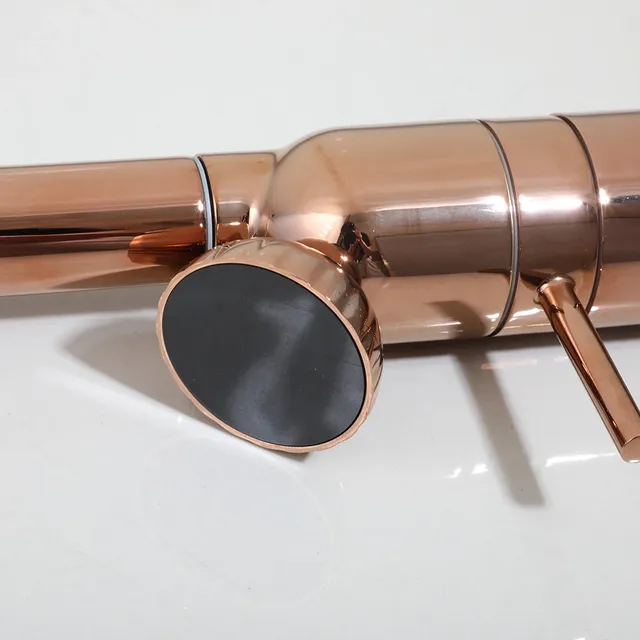 JIENI robinet de cuisine en or Rose – vue 4