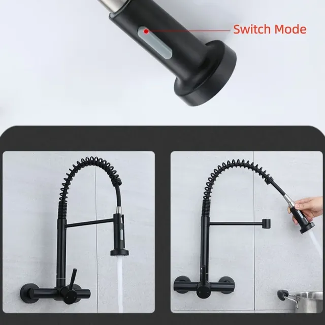 Robinet de cuisine extractible en acier inoxydable – vue 3