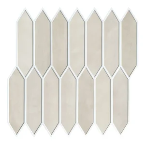 panneaux muraux géométriques tridimensionnels texturés aspect céramique mat beige sable PVC durable adhésif renforcé autocollant découpable flexible imperméable