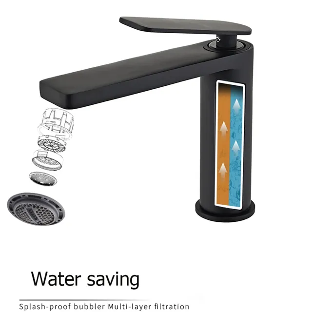 Becola robinet de lavabo noir salle de bains mitigeur… – vue 7