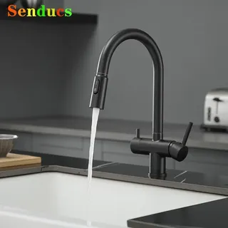 Robinets d'évier de cuisine à filtre extractible