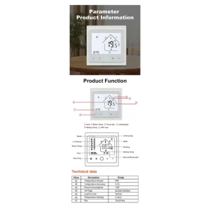 Y51A-16A Tuya Wifi intelligent Thermostat eau électrique chaud chauffage au sol eau gaz chaudière régulateur de température pour Alexa Y51A-16A Tuya Wifi intelligent Thermostat eau électrique chaud chauffage au sol eau gaz chaudière régulateur de température pour Alexa