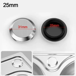 Nouveau Bouchon d’évier en acier inoxydable Anti-fuite, bouchon d’eau argenté, bouchon de Drainage, salle de bains Nouveau Bouchon d’évier en acier inoxydable Anti-fuite, bouchon d’eau argenté, bouchon de Drainage, salle de bains