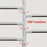 Support serviette mural aluminium pivotant rotatif cinq… – vue 5