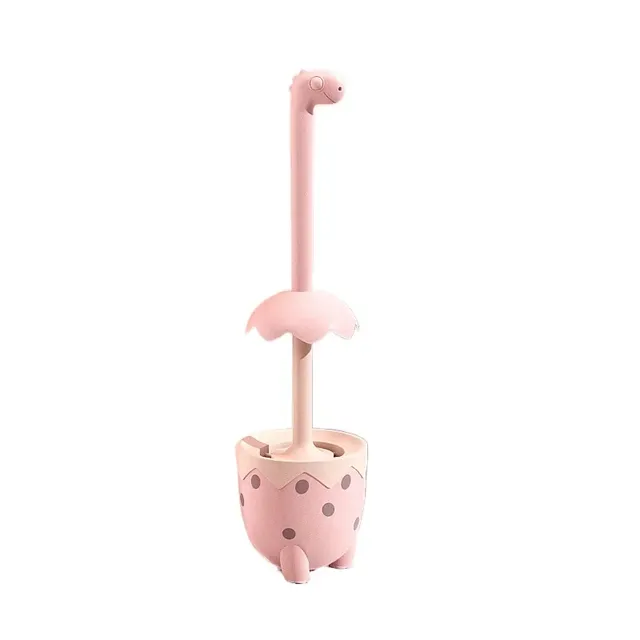 Brosse toilette dinosaure kawaii pastel rose bleu manche… – vue 6