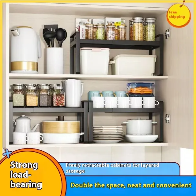Etagère rangement cuisine support microondes rétractable…