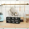 Boîte de rangement de couverts multi-compartiments en bois – vue 2