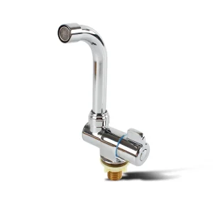 Robinet pliant en acier inoxydable-robinet de cuisine uniquement pour eau froide pour remorque de camping-car (Durable, installation facile, conception peu encombrante)
