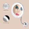 Miroir maquillage éclairé LED grossissant 10x rond verre… – vue 5