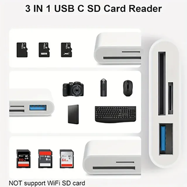 Adaptateur 3 en 1 type-c – vue 2