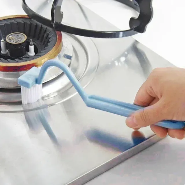 Brosse angulaire incurvée serpentine tête anglée poils… – vue 3