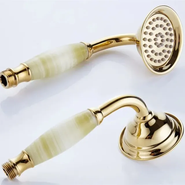 Pommeau douche main or rose rétro classique tête ronde… – vue 3