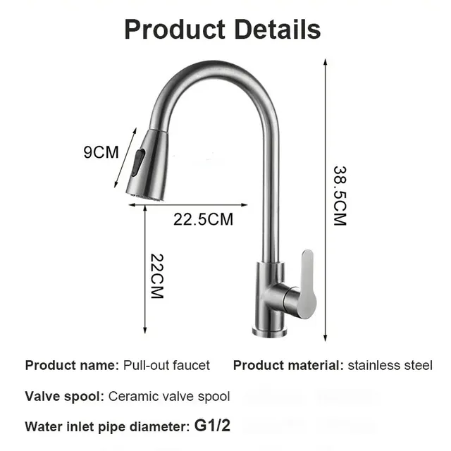 Inox moderne 360 ° Robinet d'évier de cuisine… – vue 6