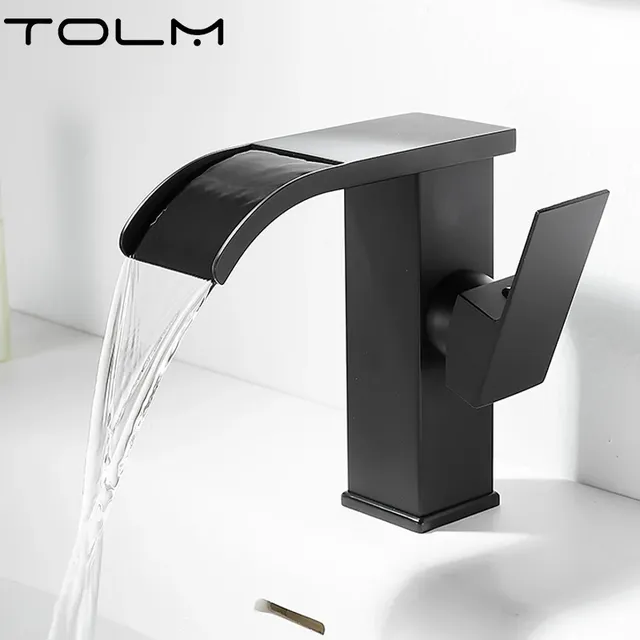 TOLM robinets de lavabo dorés brossés – vue 4