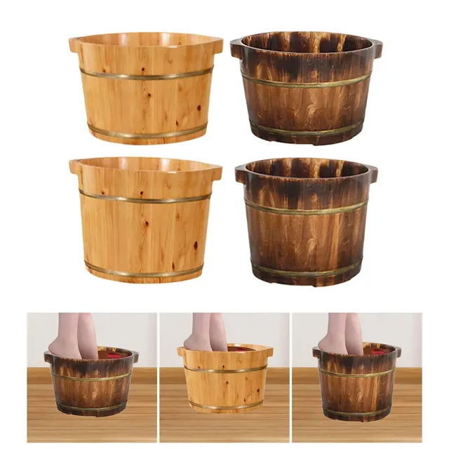 Baignoire pieds bois massif épais robuste portable… – vue 3