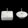 Lavabo miniature céramique blanche émaillée ronde carrée… – vue 3