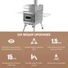 Poêle sauna bois portable inox pliable fenêtre vitrée… – vue 6