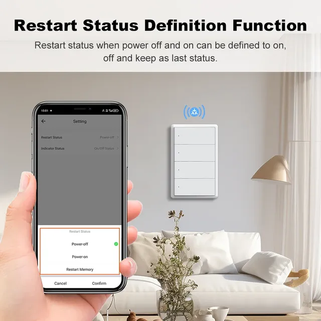 Manhot Matter-Joli d'éclairage mural intelligent WiFi – vue 5
