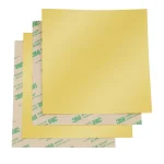 Accessoires d&rsquo;imprimante 3D 150*150*0.3mm panneau de stratification à froid PEI jaune avec panneau de plate-forme de support adhésif