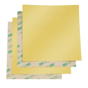Accessoires d&rsquo;imprimante 3D 150*150*0.3mm panneau de stratification à froid PEI jaune avec panneau de plate-forme de support adhésif