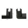 Support mural pommeau douche ABS chromé noir inox brossé… – vue 3
