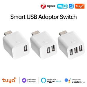 Tuya – Micro WiFi intelligent, adaptateur USB 1/2/3 ports, commutateur 5V, Mini adaptateur d&rsquo;alimentation USB, contrôle de la vie intelligente Via Alexa Google Yandex Alice