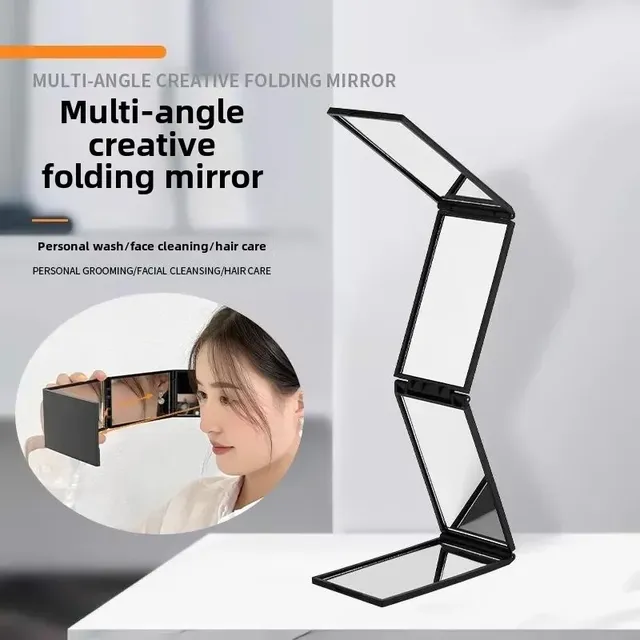 Miroir de maquillage pliable multi-angle à 4 panneaux – vue 2