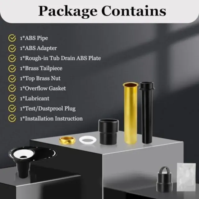 Kit de vidange de baignoire autoportante en acier… – vue 4