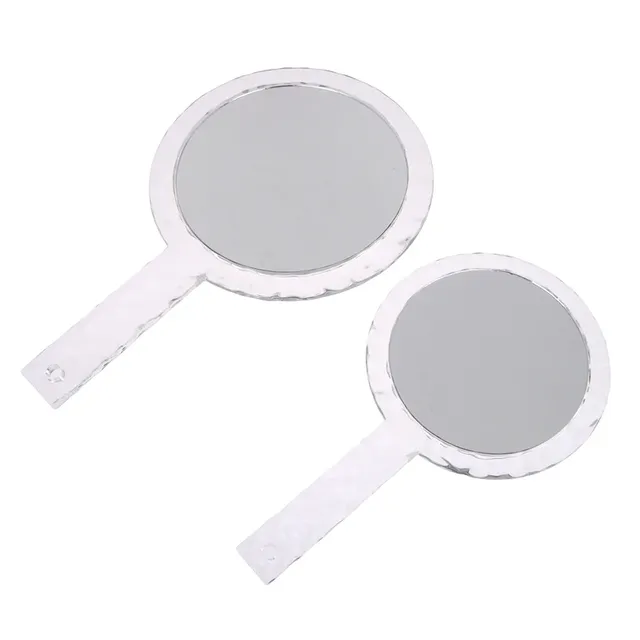 Miroir maquillage rond portable poignée transparente… – vue 6