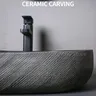 Vasque céramique ovale profonde minimaliste… – vue 3